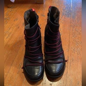 Camper Peu Nara zip ankle boots booties, black size 40
